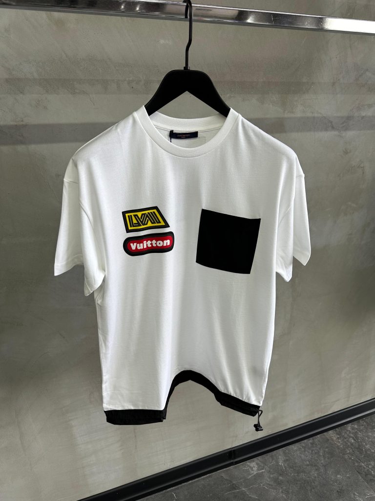White LV hybrid cotton tee