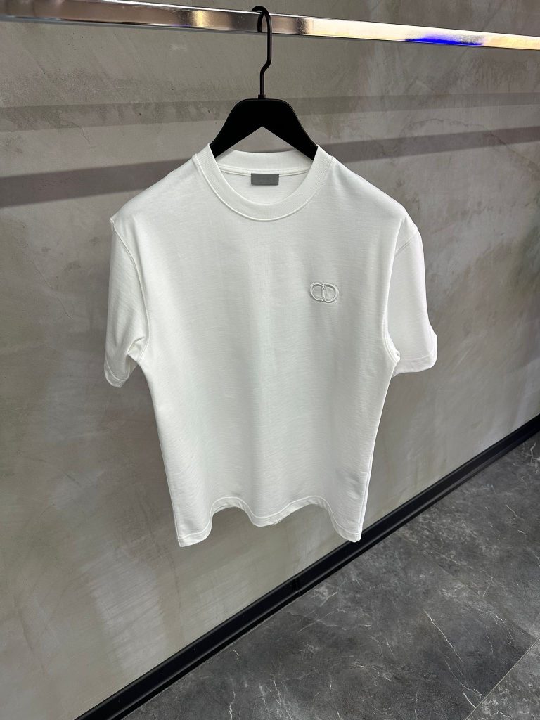 White CD icon relaxed fit tee