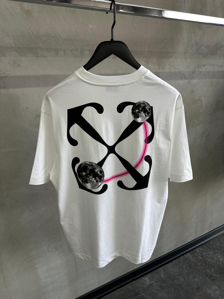 White off-white double moon arrow tee