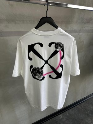 White off-white double moon arrow tee