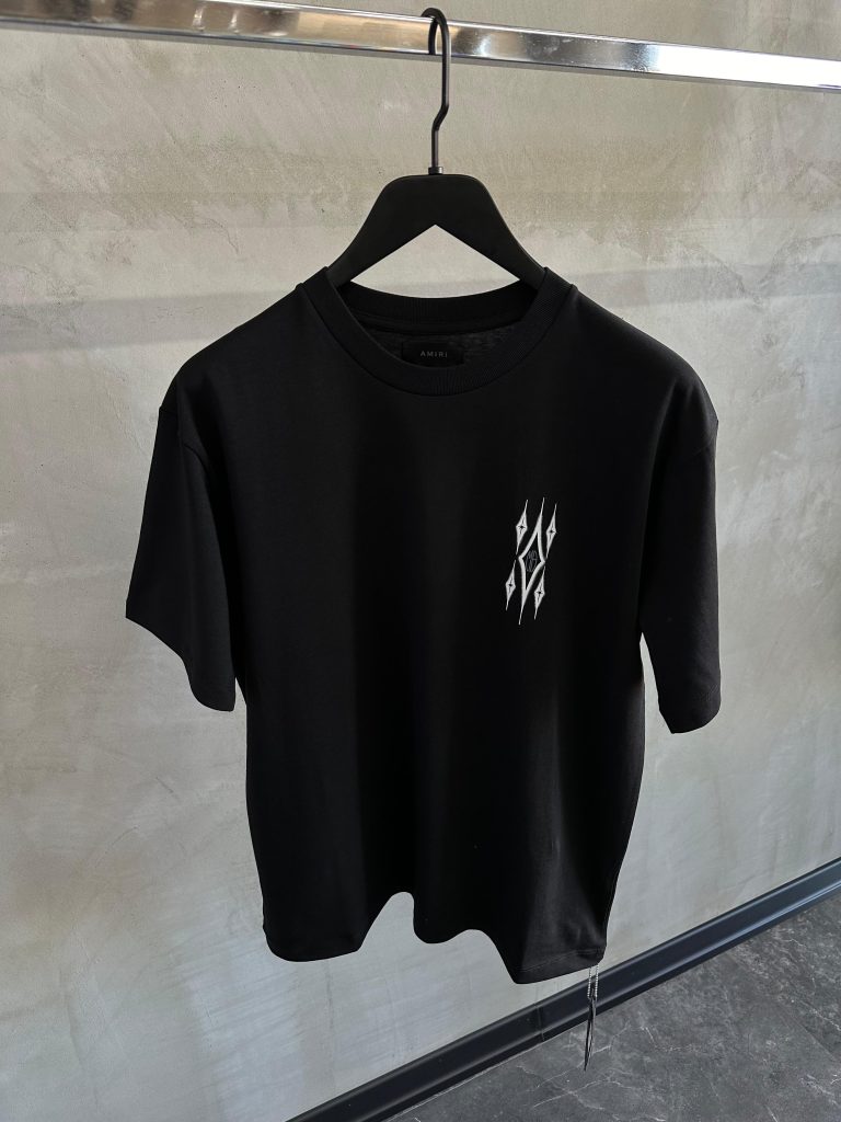 Black amiri argyle tee