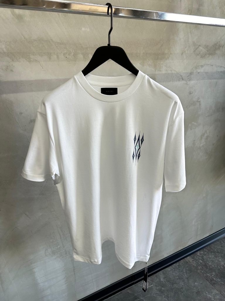 White amiri argyle tee