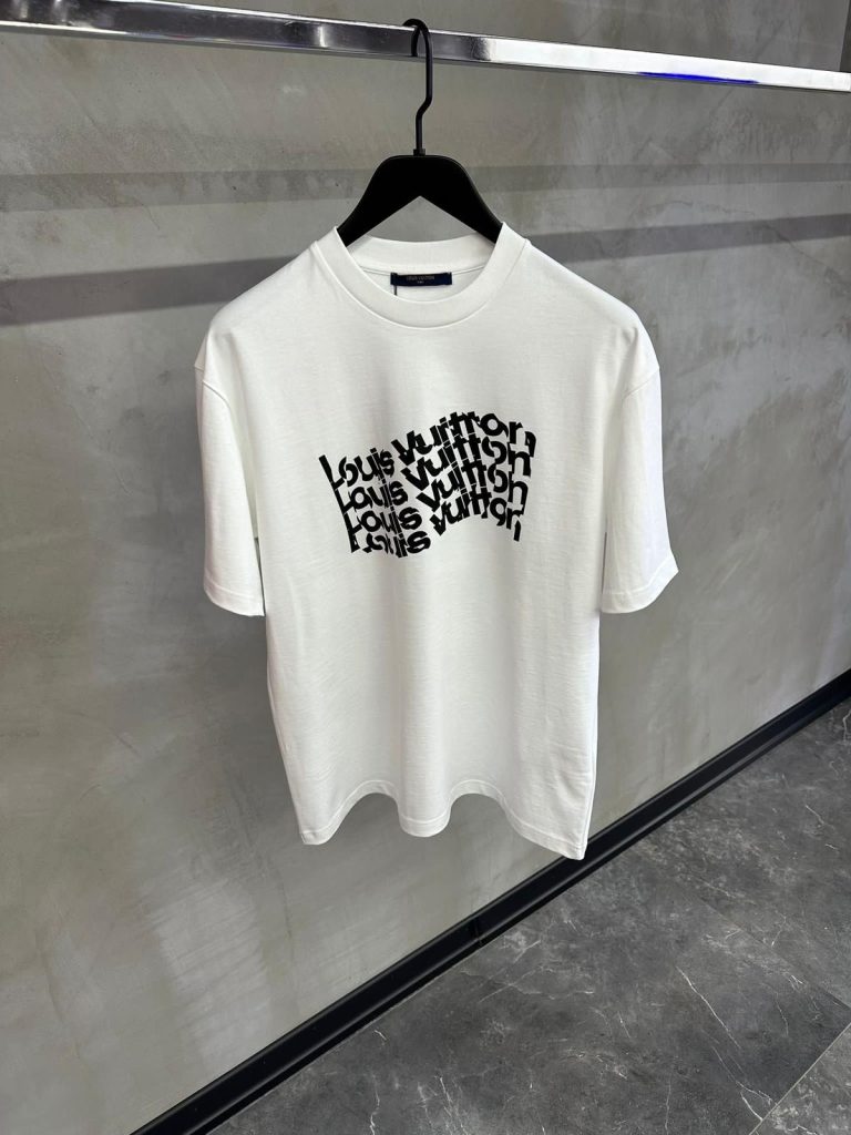 White LV ski cotton tee