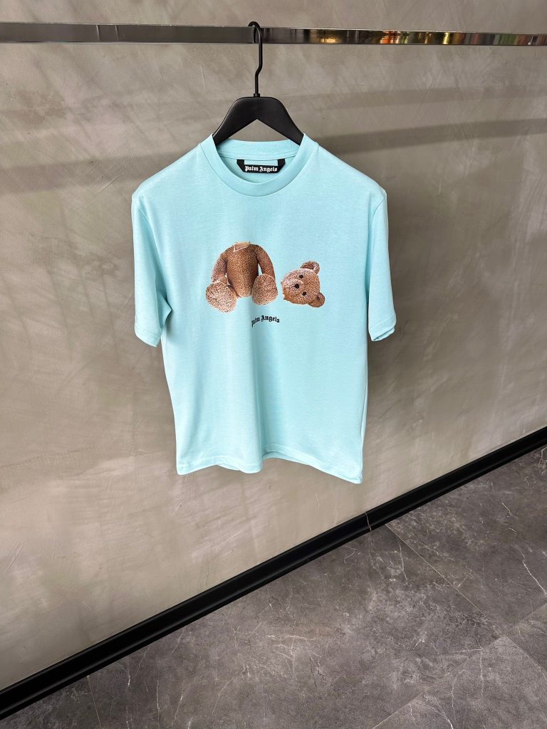 Sky blue Palm angels teddy bear tee
