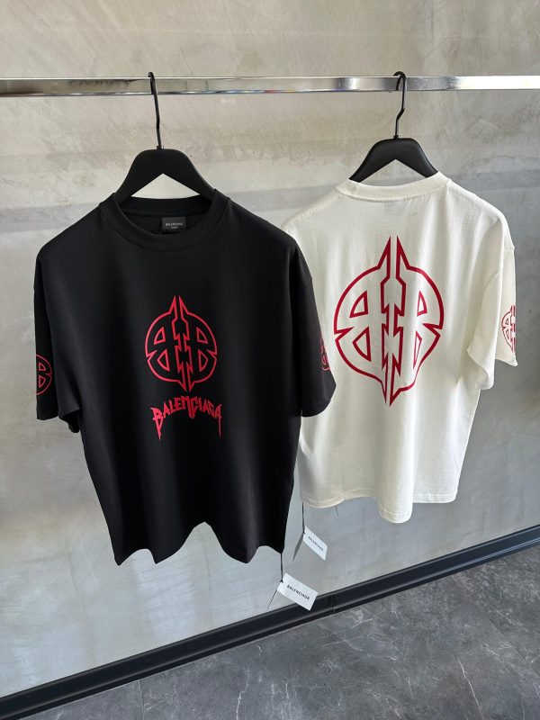 Black balenciaga BB printed tee - Image 7