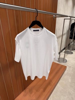 White LV embossed tee