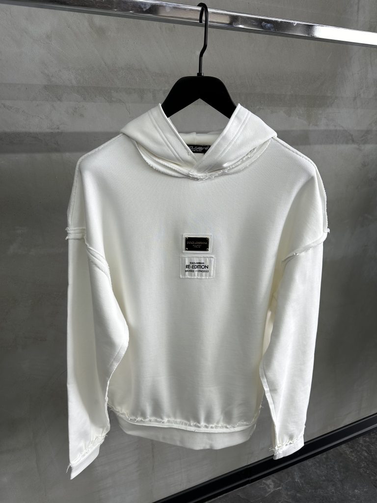 White DG re-edition logo hoodie