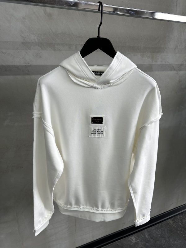 White DG re-edition logo hoodie