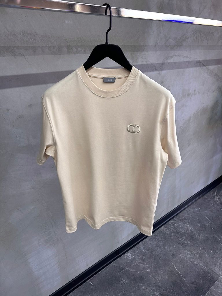 Beige CD icon relaxed fit tee