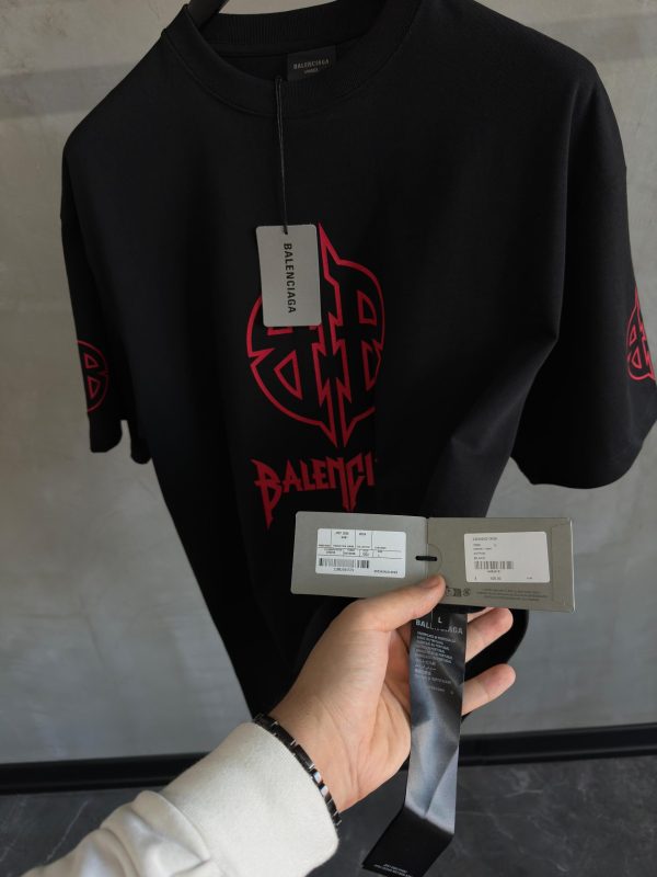 Black balenciaga BB printed tee - Image 6
