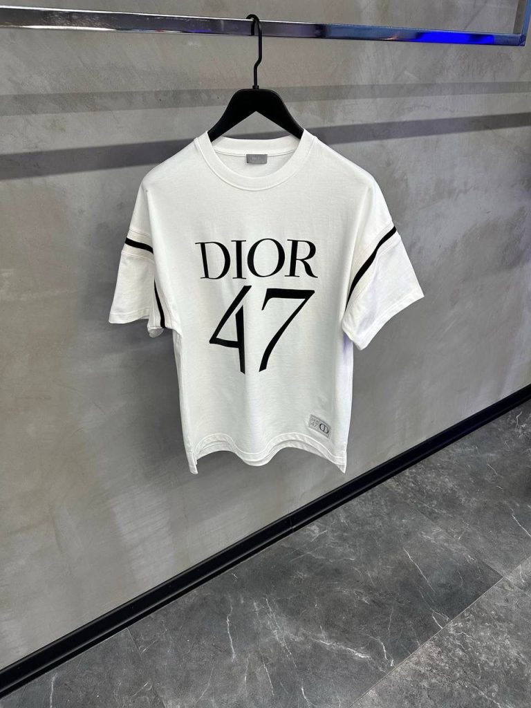 White dior slub jersey 47 cotton tee