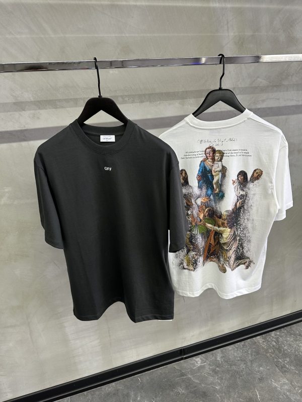 White Off-white Stamp Mary back print cotton tee - Image 3