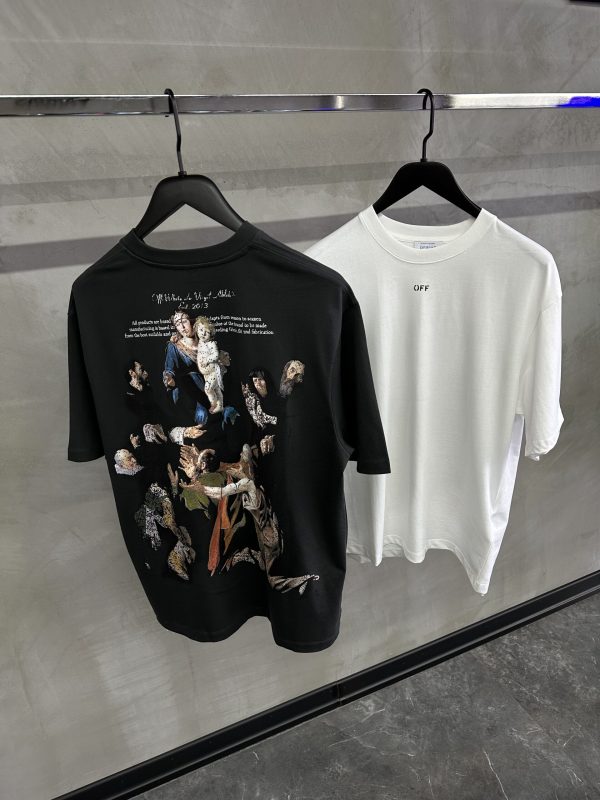 White Off-white Stamp Mary back print cotton tee - Image 4