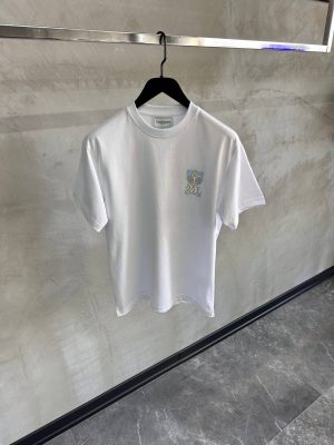 White casablanca tennis pastel printed cotton tee
