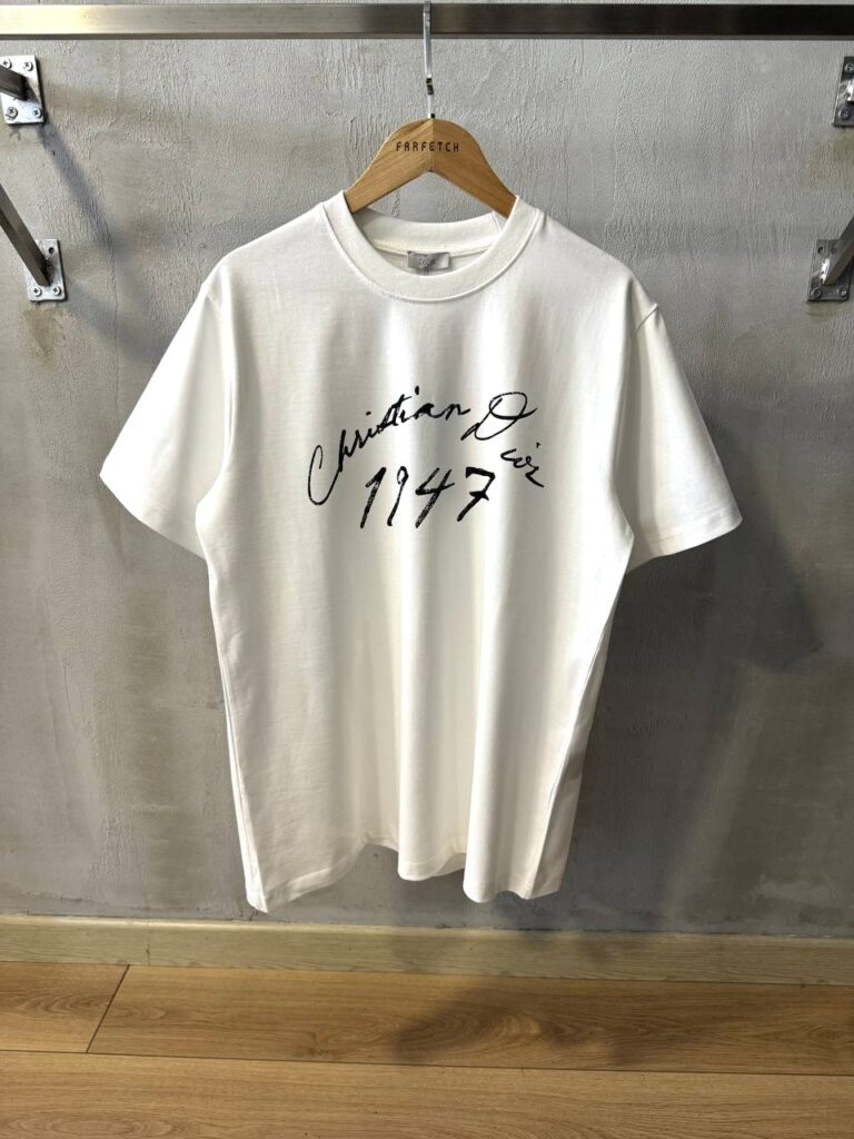 White CD handwritten relaxed fit tee
