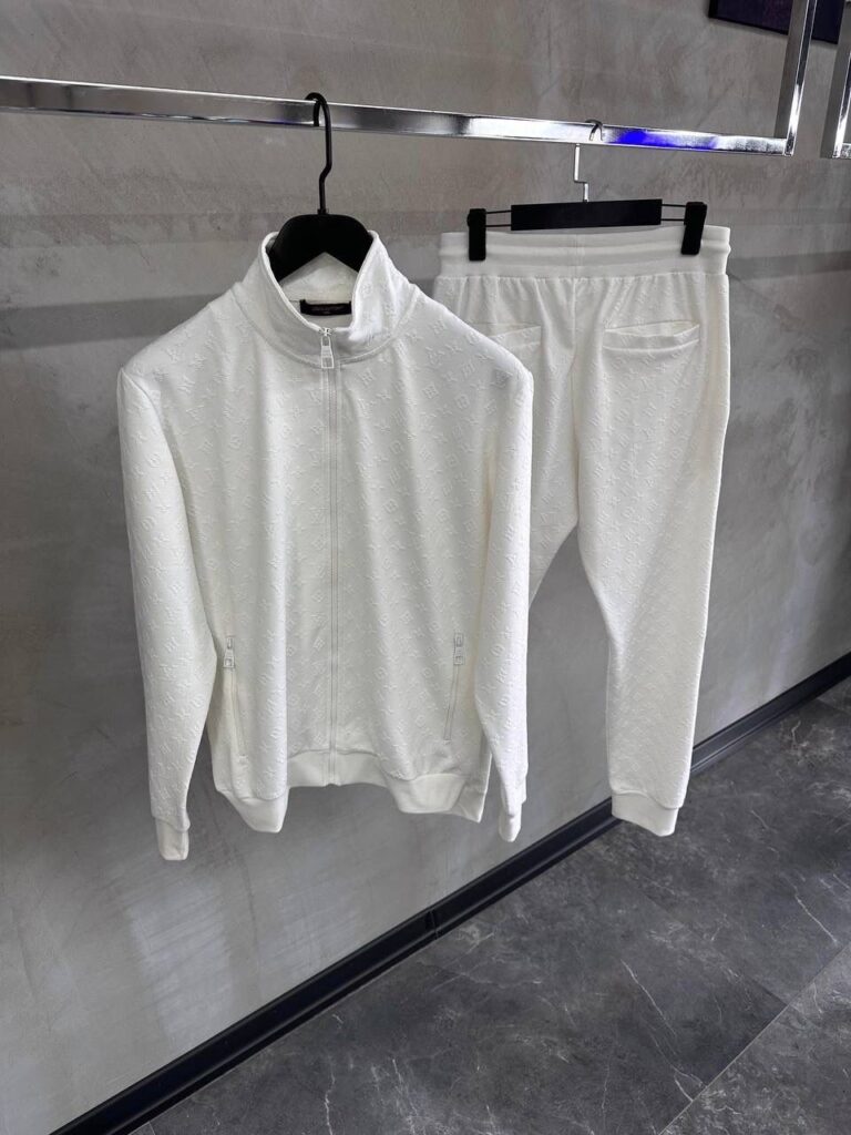 White LV LVSE monogram Tracksuit