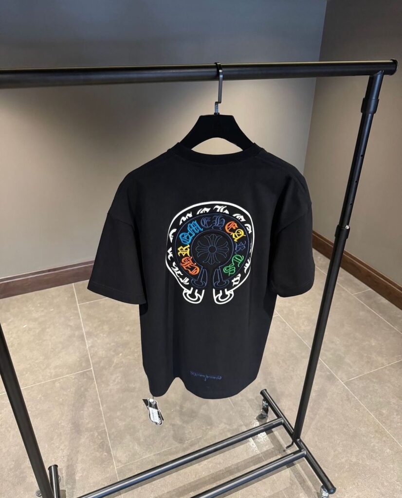 Black Chrome Hearts printed colors tee