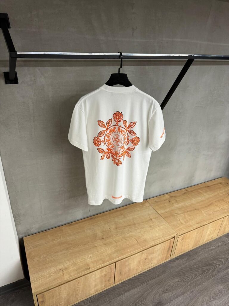 White Chrome Hearts relaxed fit cotton tee
