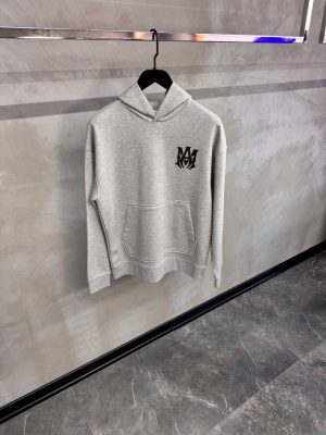 Gray Amiri MA logo cotton hoodie