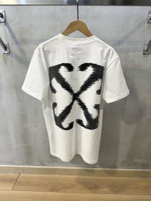 White off-white windy arrow cotton tee