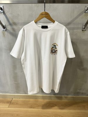 White amiri cherub palm cotton tee