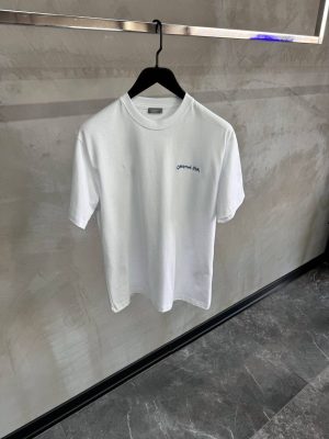 White dior christian dior tag relaxed cotton tee