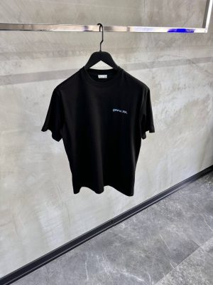 Black dior christian dior tag relaxed cotton tee