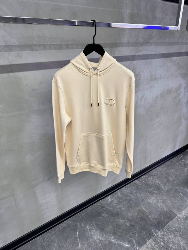 Beige dior CD icon cotton hoodie