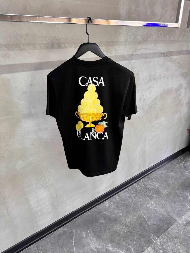Black casablanca la corbeille d'oranges cotton tee