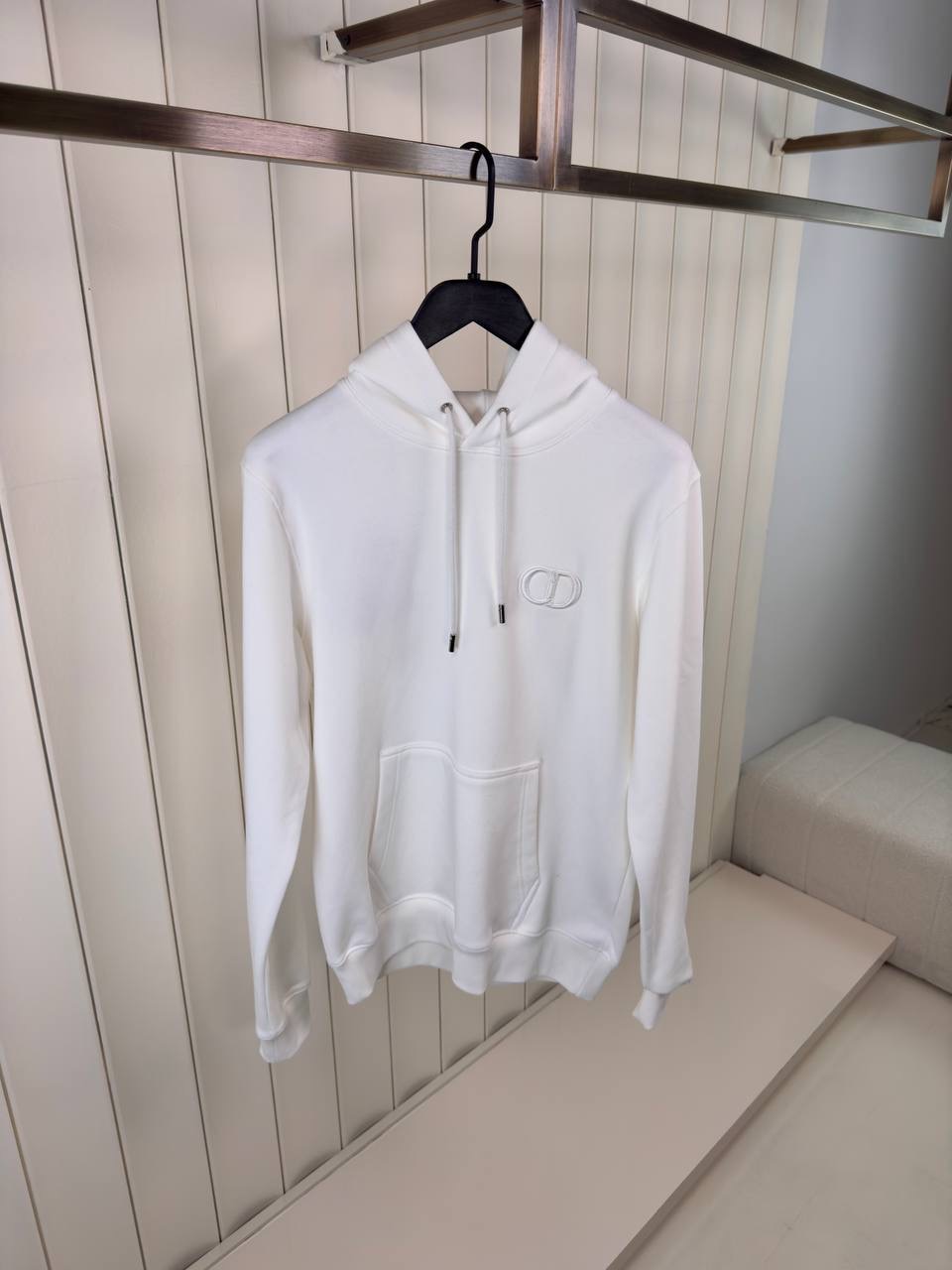 White dior CD icon cotton hoodie - Image 2