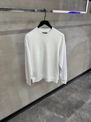 White Amiri oversized crew neuf cotton sweatshirt