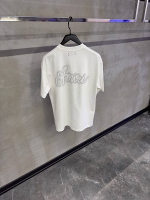White amiri MA swirl cotton tee