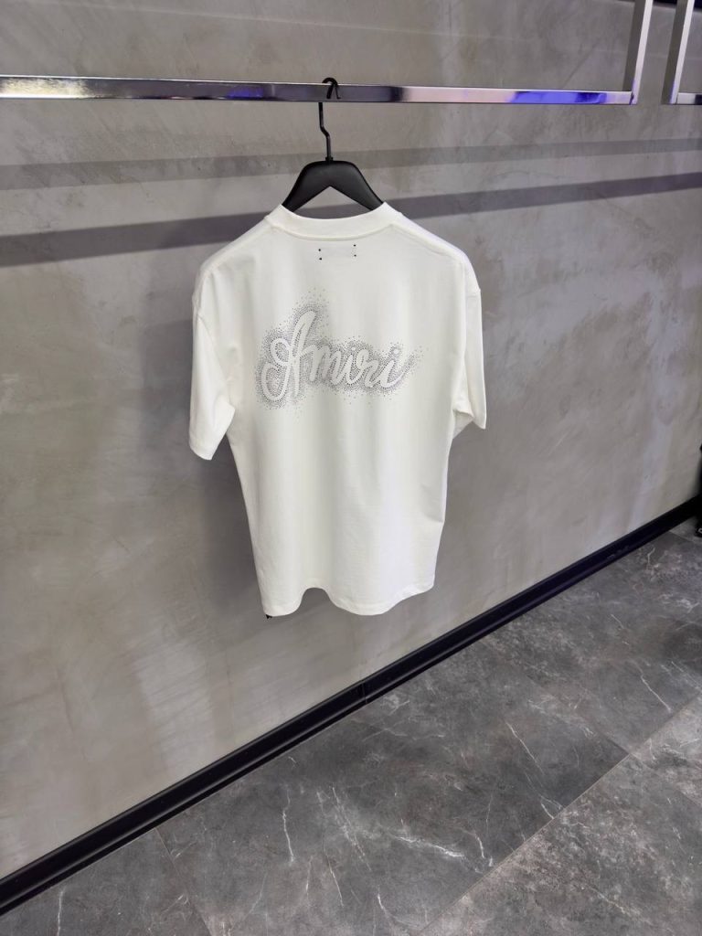 White amiri MA swirl cotton tee