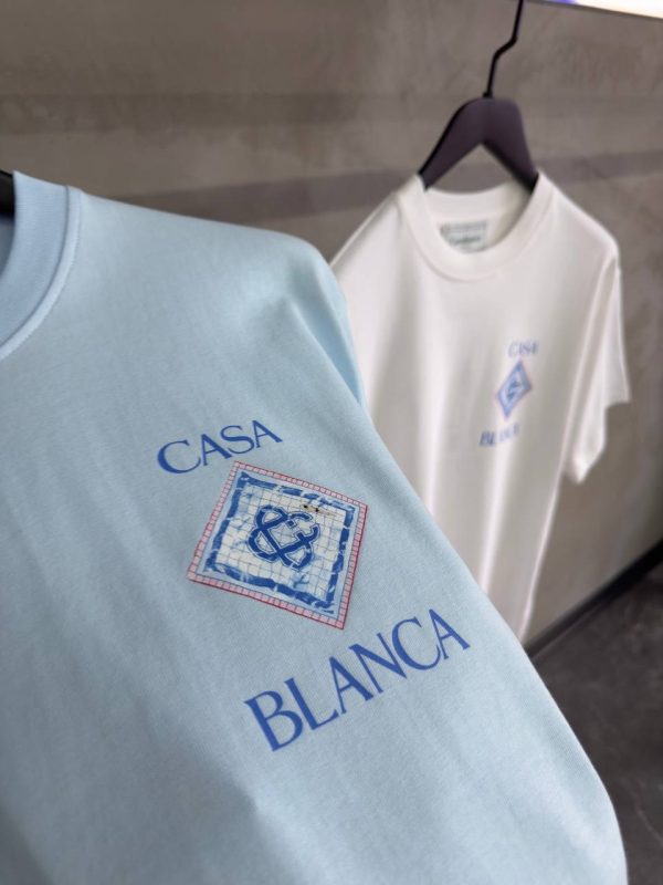 Blue casablanca pool graphic cotton tee - Image 3