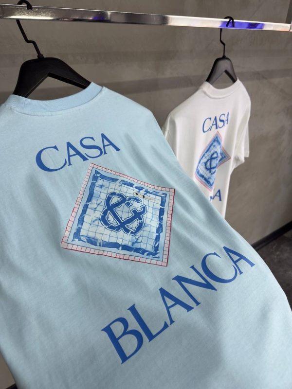 Blue casablanca pool graphic cotton tee - Image 4