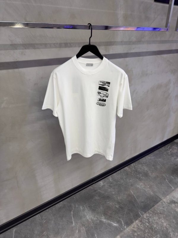 White dior archives labels cotton tee