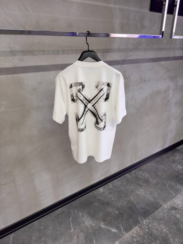 White off-white vibe arrow skate cotton tee