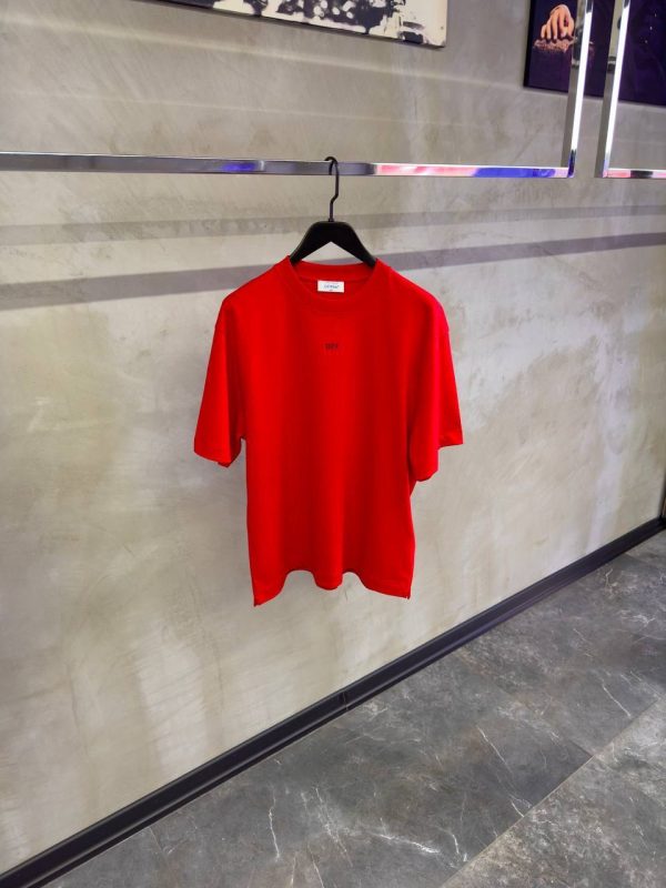 Red off-white vibe arrow skate cotton tee - Image 2