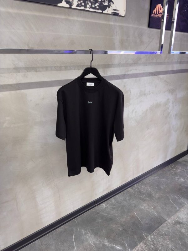 Black off-white vibe arrow skate cotton tee - Image 2