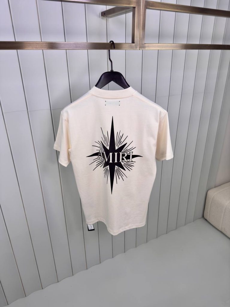 White amiri starburst cotton tee