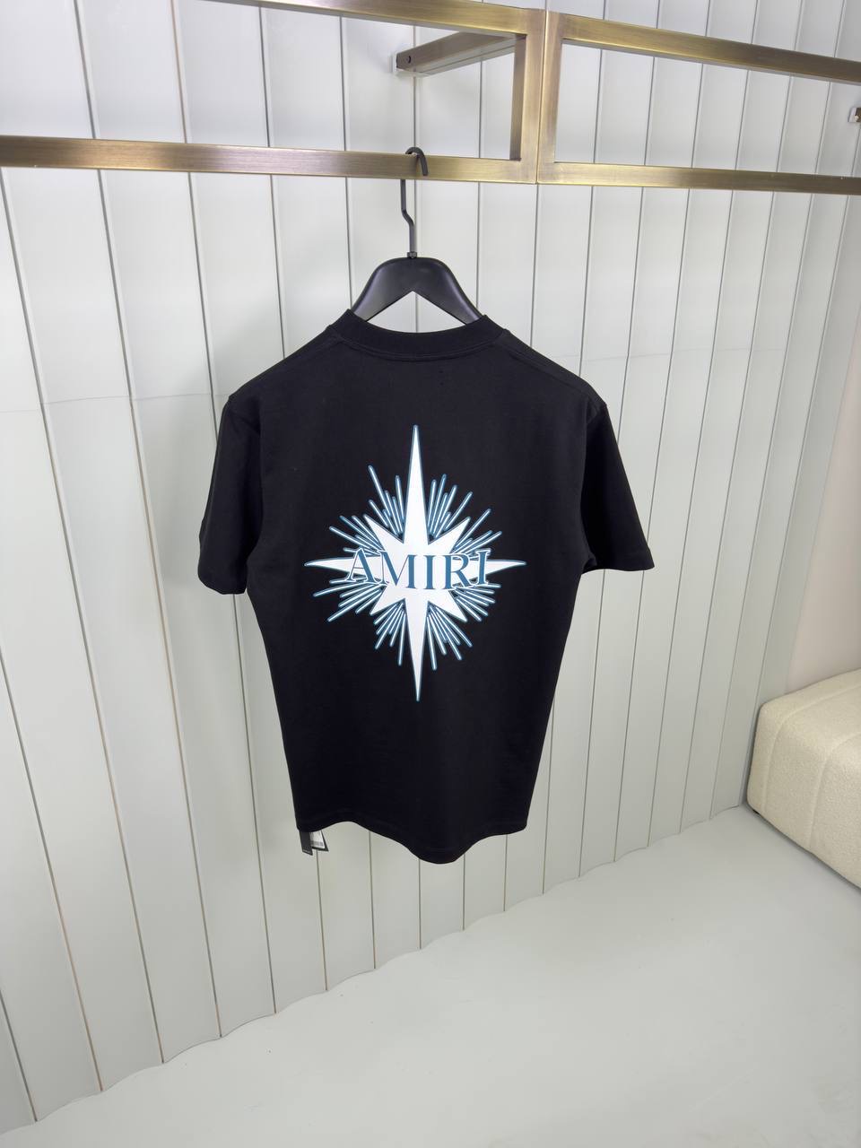 Black amiri starburst cotton tee