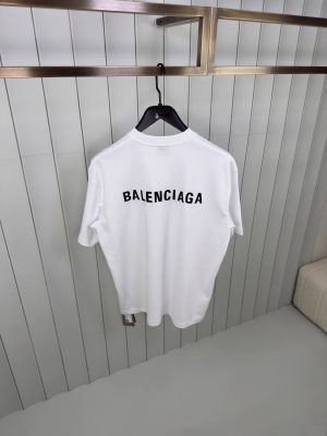 White Balenciaga vintage cotton jersey tee