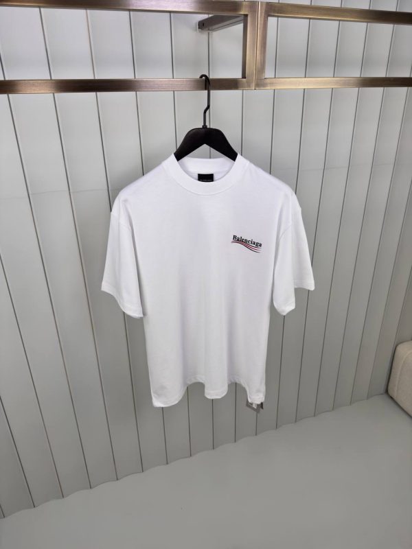 White Balenciaga political campaign cotton tee