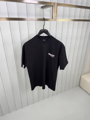 Black Balenciaga political campaign cotton tee