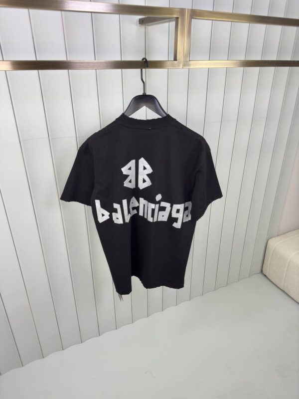 Black balenciaga new tape type cotton tee - Image 2
