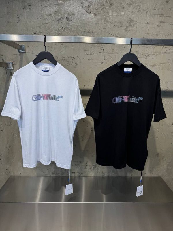 Black off-white with san matthew print cotton tee - Image 4