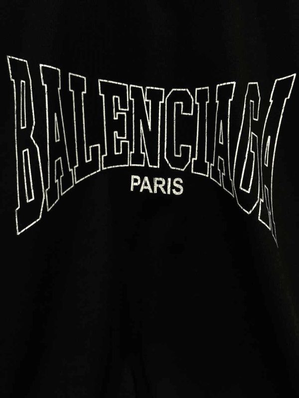 Black balenciaga paris cotton tee - Image 2