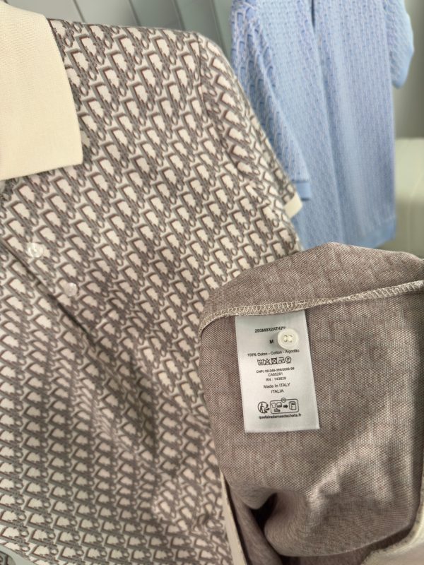 Beige dior oblique cotton polo shirt - Image 8