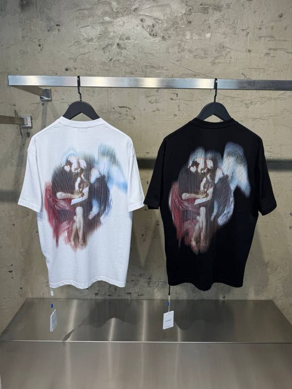 Black off-white with san matthew print cotton tee - Image 3