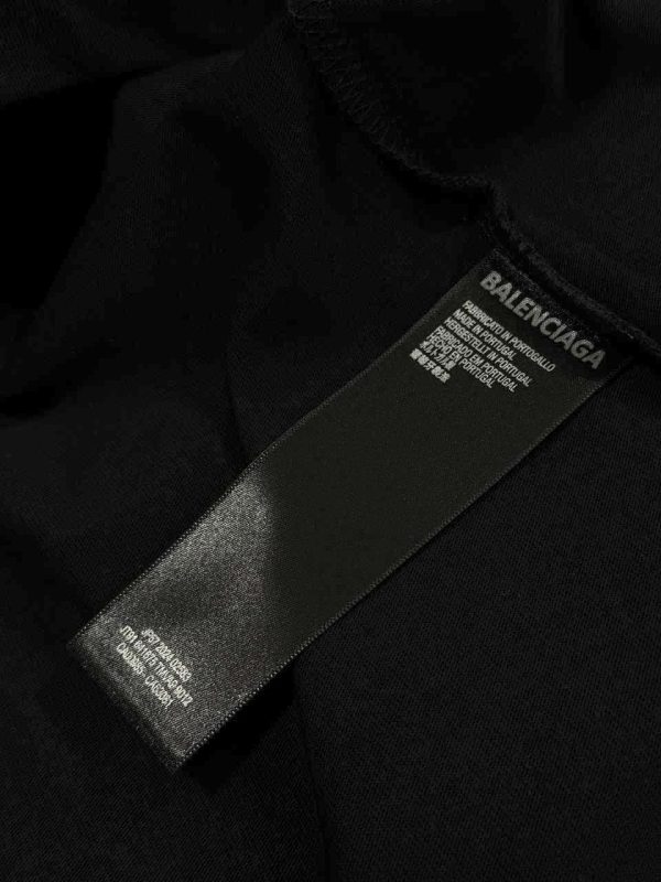 Black balenciaga paris cotton tee - Image 3